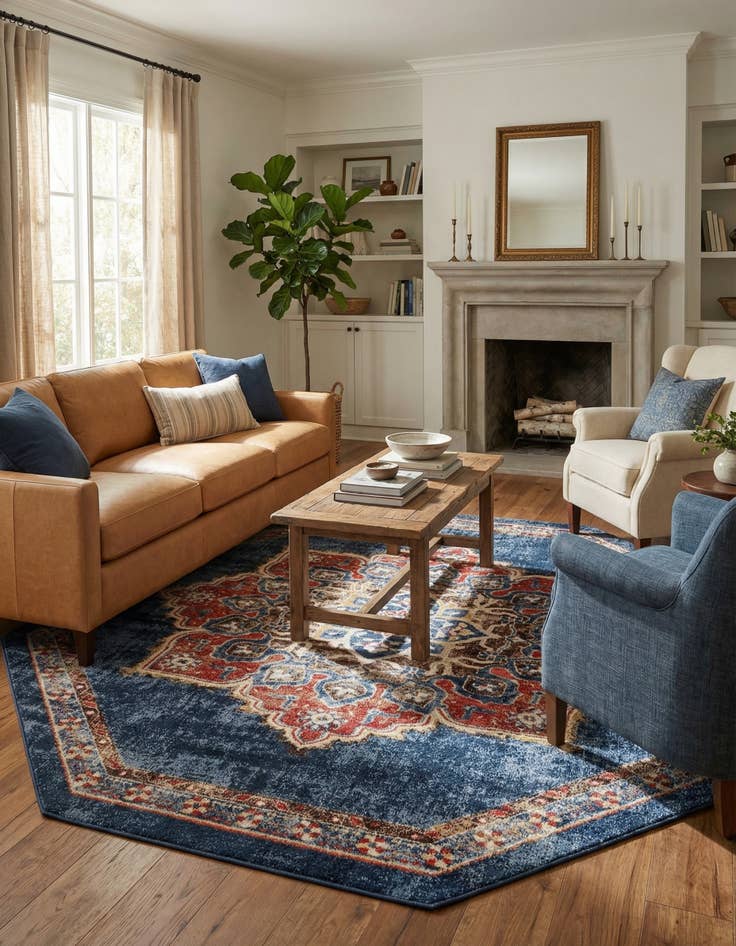 Detail image of 8' x 8' Arcadia Octagon Rug