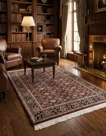 3' 9 x 5' 9 Hand Knotted Farahan Wool Rug