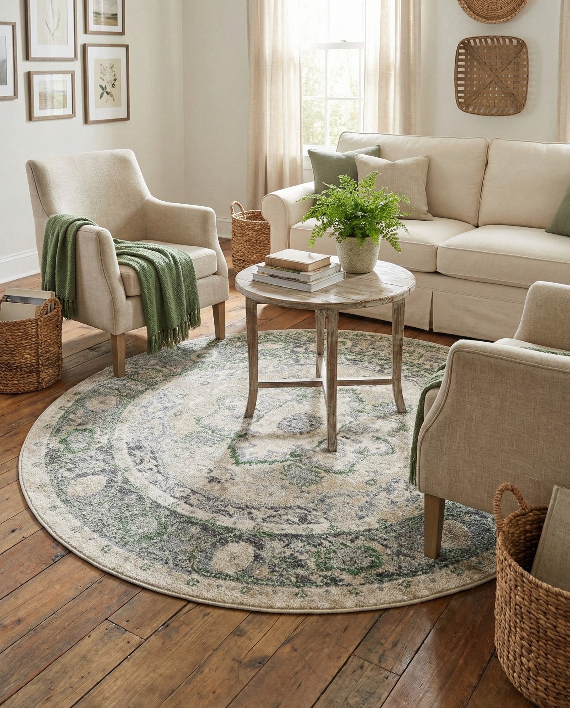 Primary image 5' x 5' Madeline Vintage Round Rug