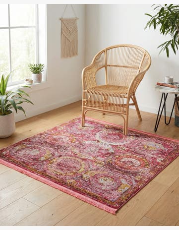 Pink Santiago Square Rug