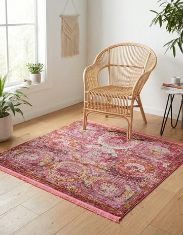 Pink Santiago Square Rug
