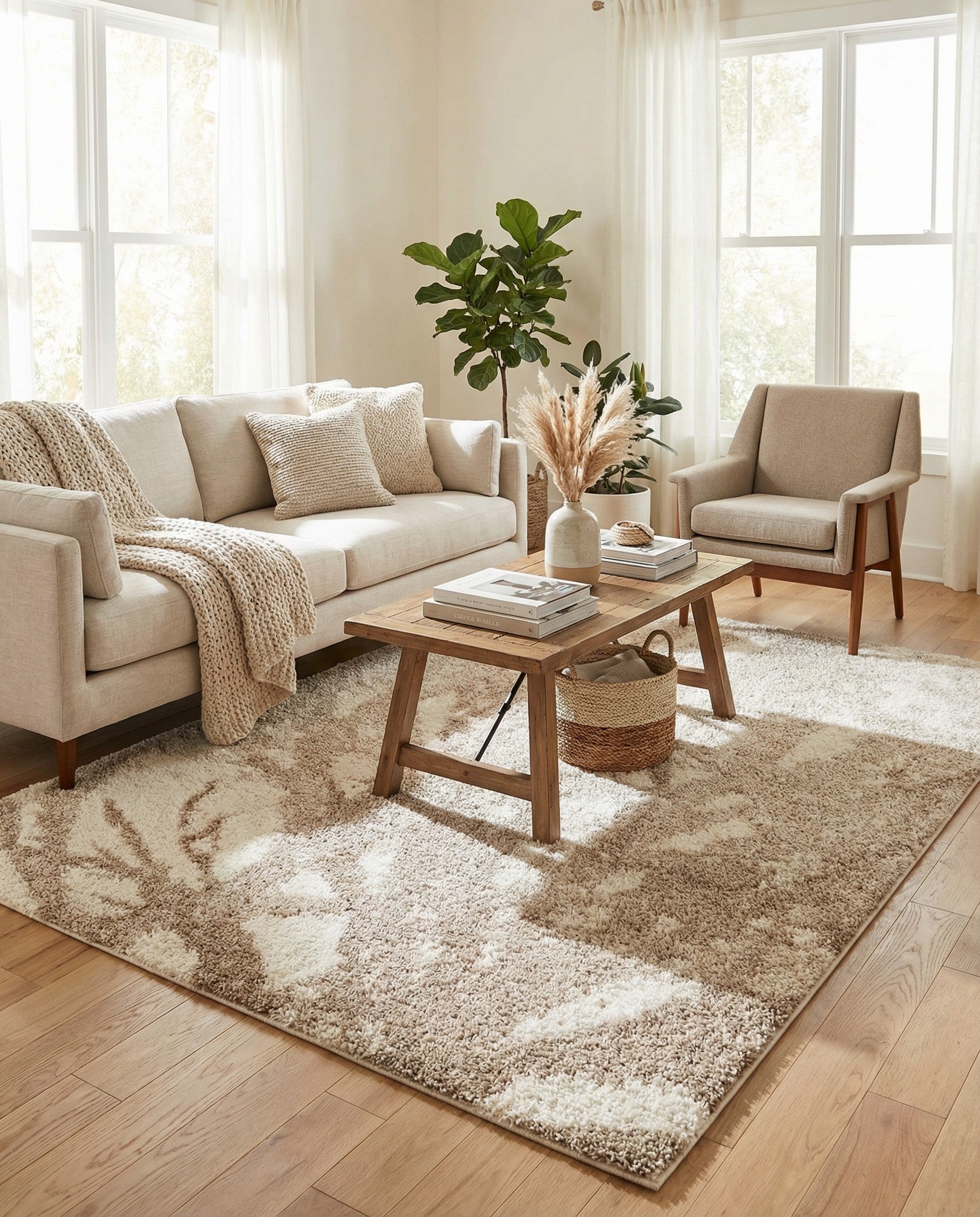 5' 3 x 8' Soft Touch Shag Rug