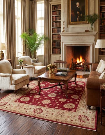 6' 6 x 7' 7 Hand Knotted Ziegler Rug