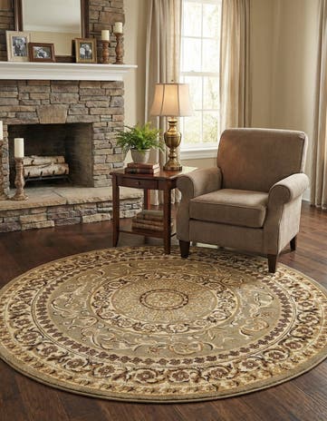 Light Green Chateau Round Rug