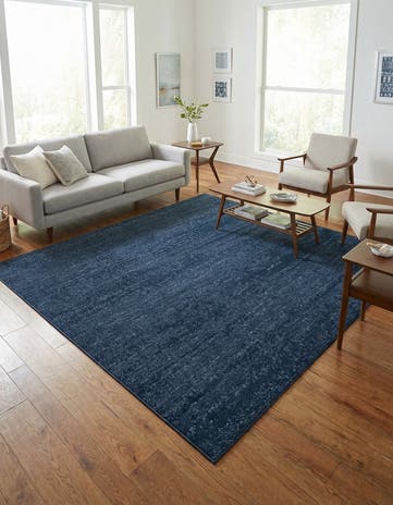 Navy Blue Loft Square Rug