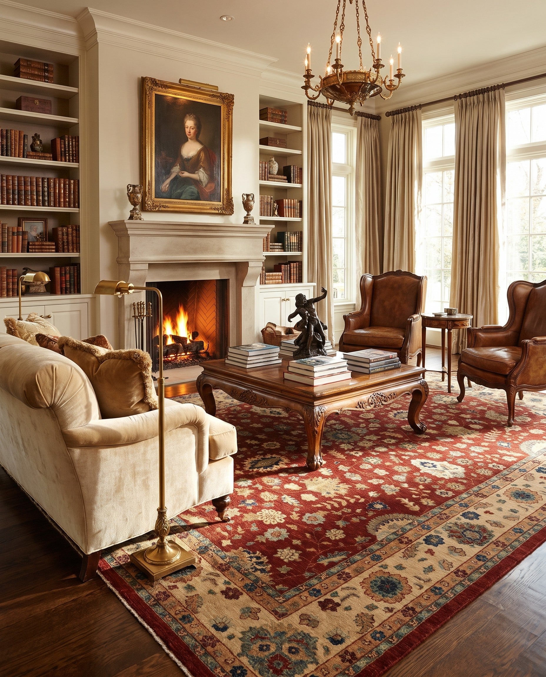 8' 11 x 11' 10 Hand Knotted Ziegler Rug