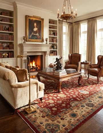 8' 11 x 11' 10 Hand Knotted Ziegler Rug