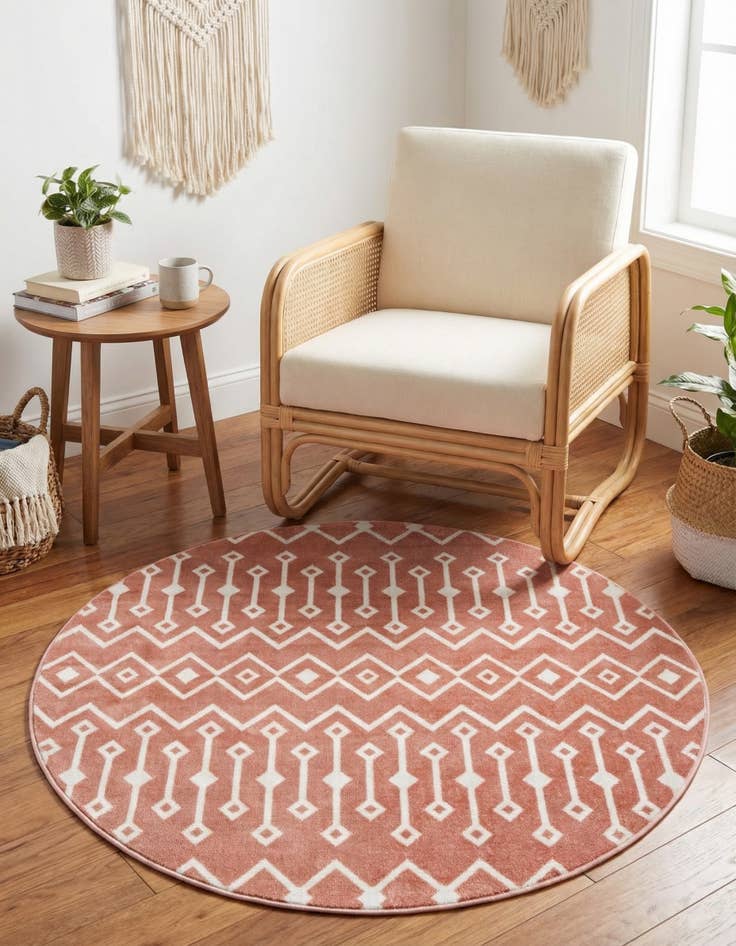 Detail image of  3' x 3' Bohemian Trellis Round Rug
