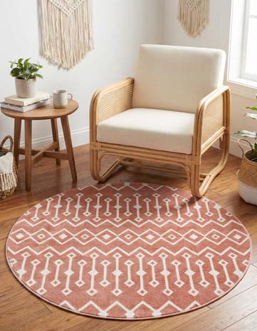 3' x 3' Bohemian Trellis Round Rug