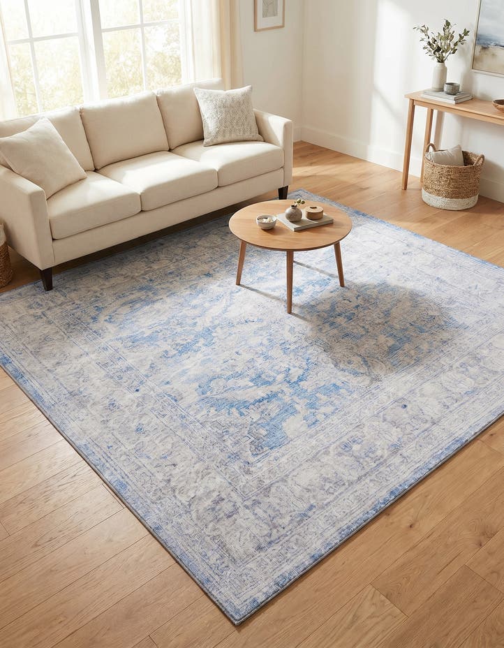 7' 6 x 7' 6 Washable Timeless Square Rug