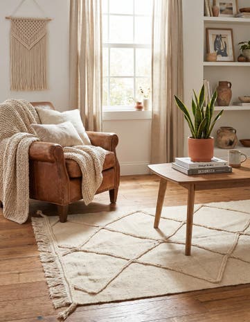 3' 6 x 5' Hand Woven Moroccan Wool Rug