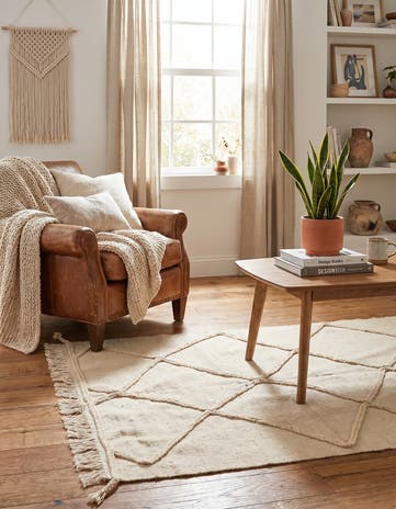 3' 6 x 5' Hand Woven Moroccan Wool Rug