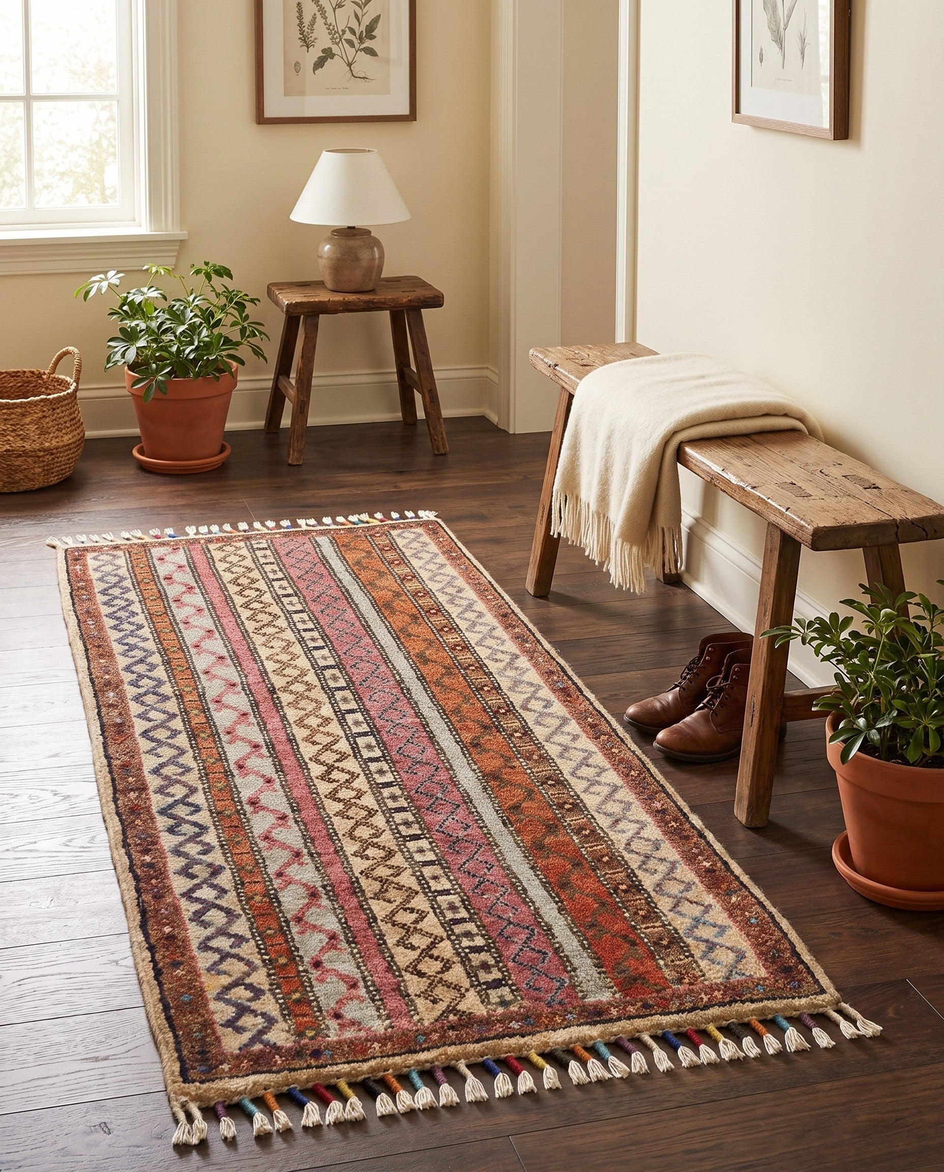 1' 8 x 3' 3 Hand Knotted Ziegler Rug