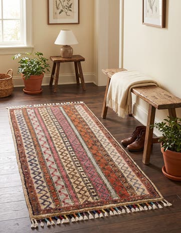 1' 8 x 3' 3 Hand Knotted Ziegler Rug