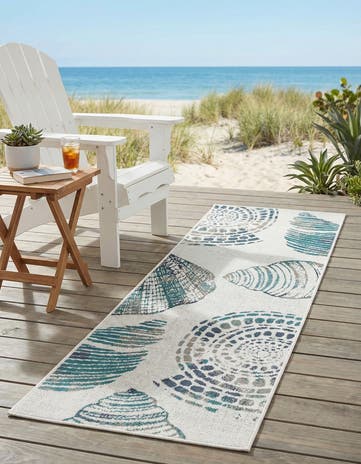 2' x 6' Easy-Clean Coastal Indoor / Outdoor Runner Rug
