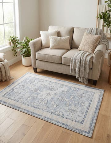 Light Blue Restoration Rug