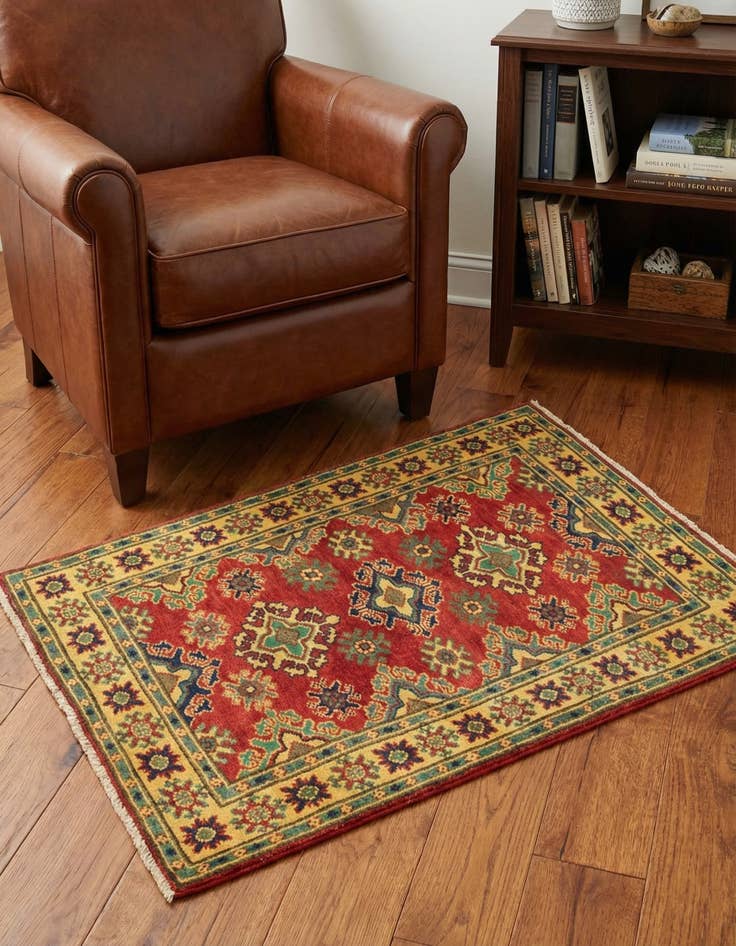 Detail image of 2' 7 x 3' 11 Hand Knotted Kazak Rug