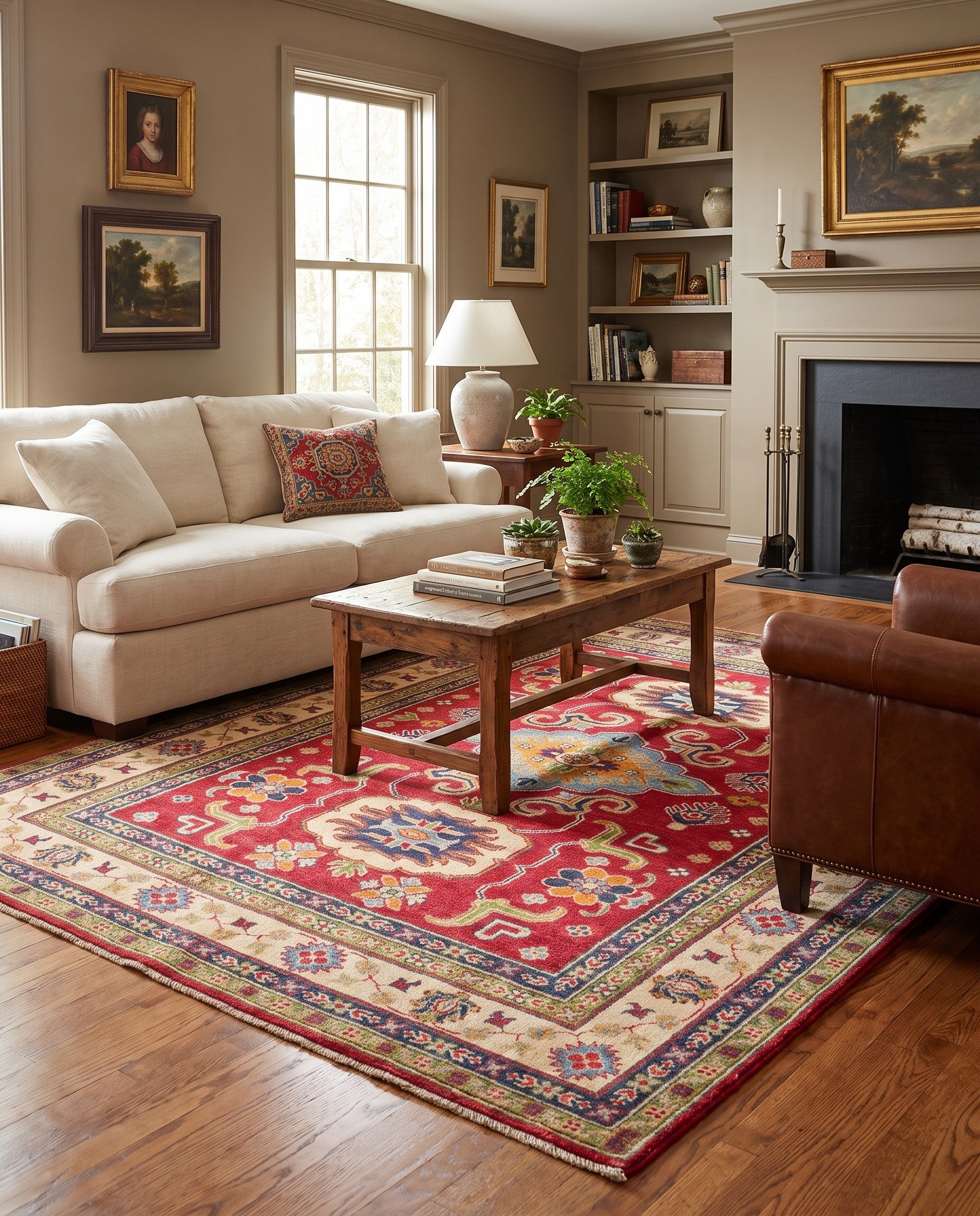 155cm x 205cm Hand Knotted Kazak Rug
