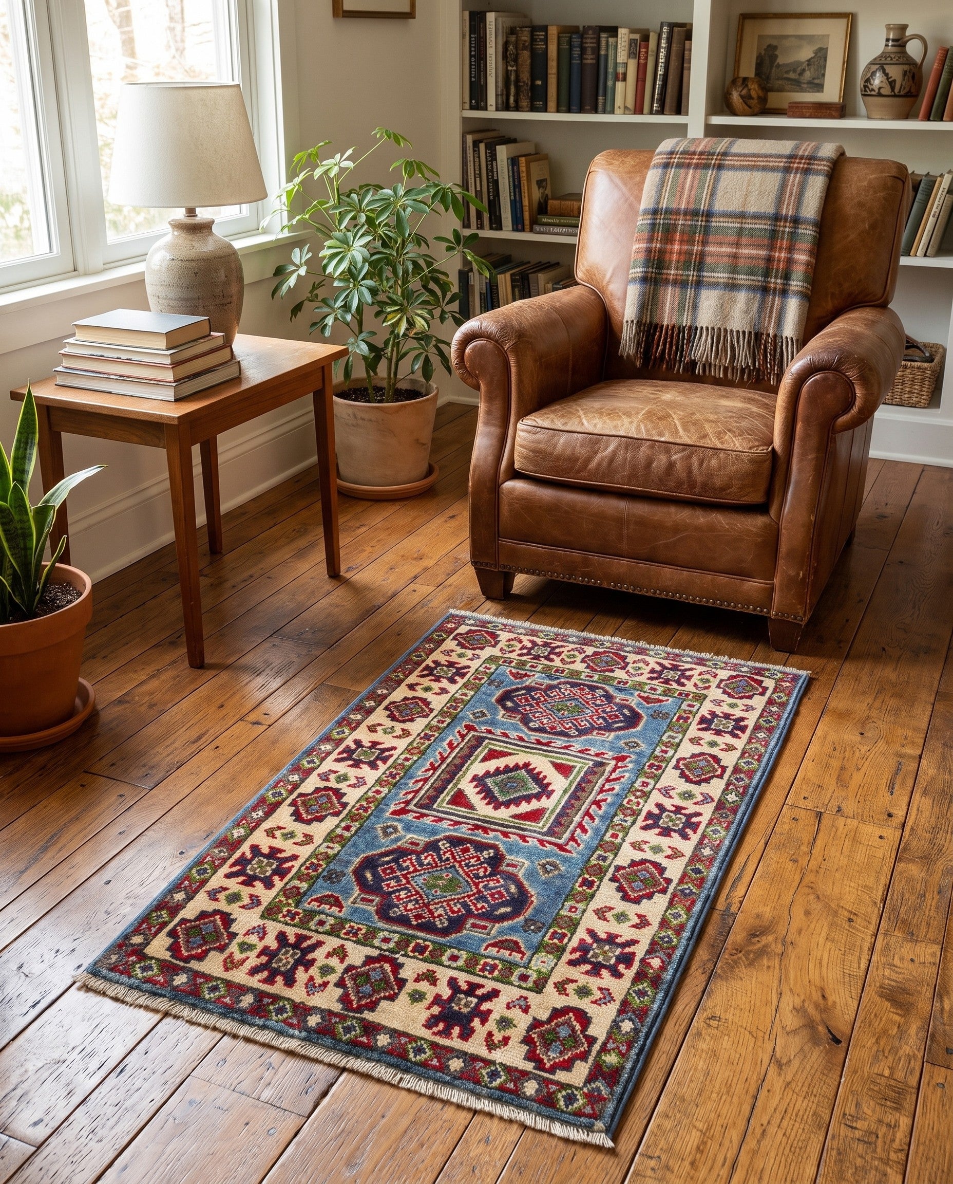 2' x 3' 3 Hand Knotted Kazak Rug
