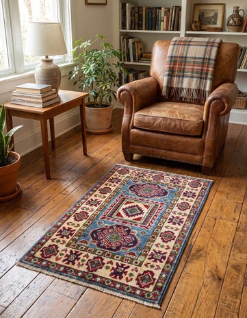 2' x 3' 3 Hand Knotted Kazak Rug