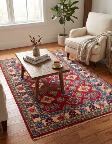 3' 3 x 4' 10 Hand Knotted Kazak Rug