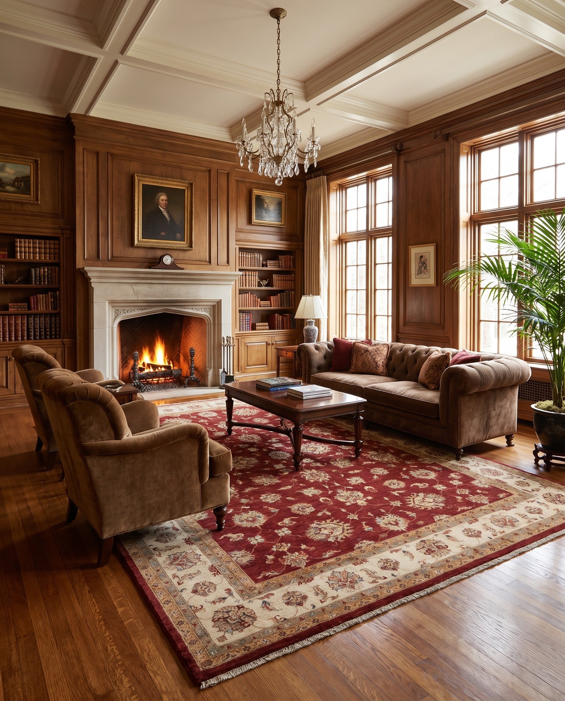 9' 1 x 11' 9 Hand Knotted Ziegler Rug