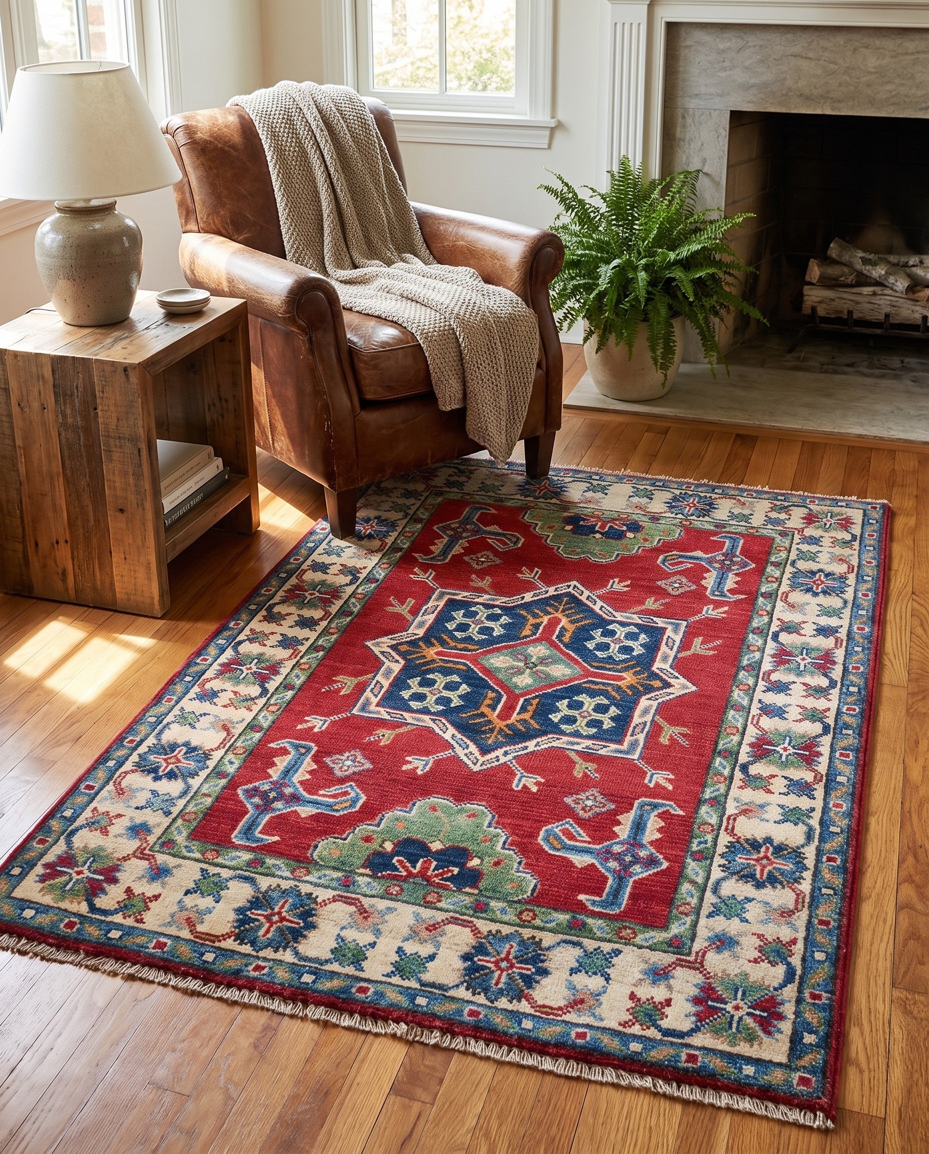 2' 9 x 4' 1 Hand Knotted Kazak Rug
