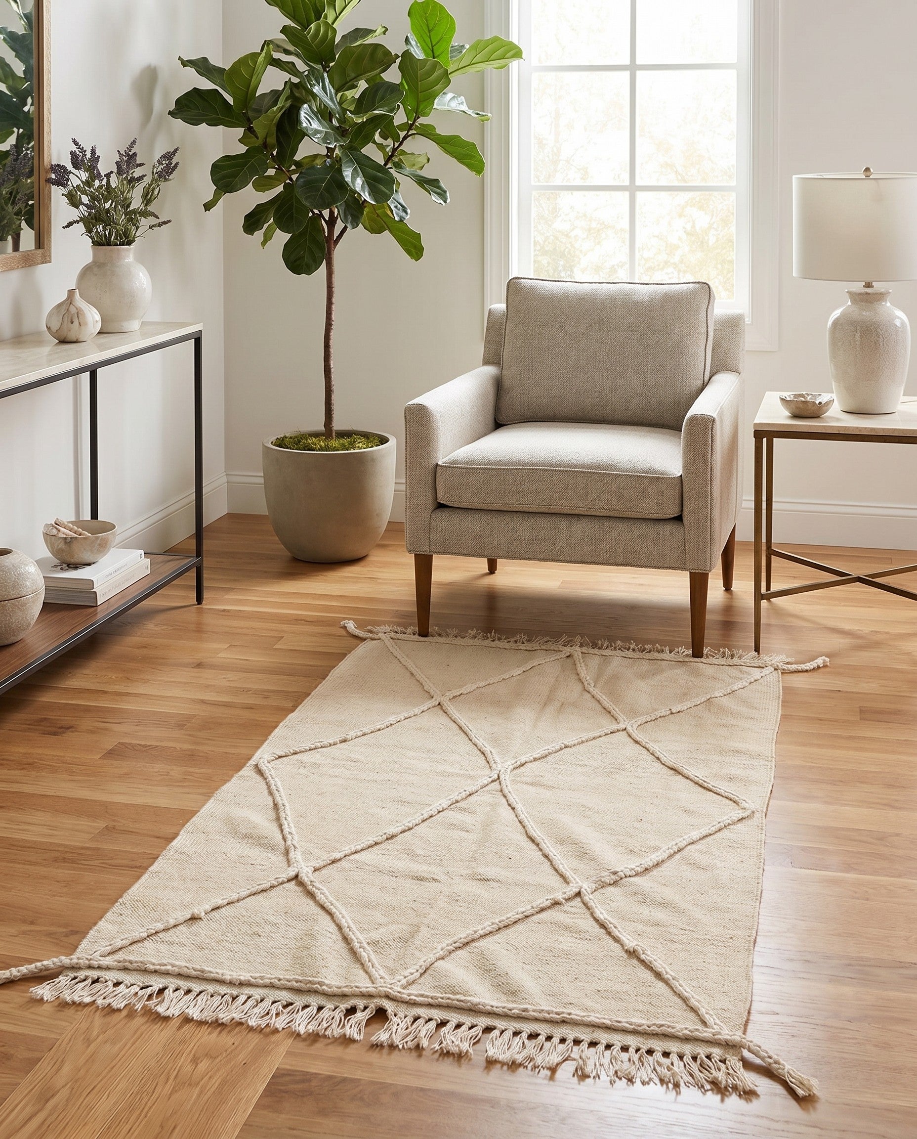 3' 3 x 5' 2 Hand Woven Moroccan Wool Rug