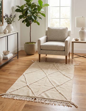 3' 3 x 5' 2 Hand Woven Moroccan Wool Rug