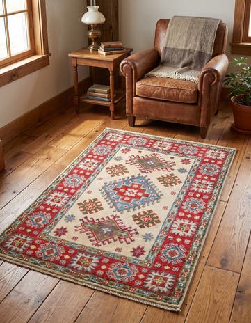 2' 6 x 3' 10 Hand Knotted Kazak Rug