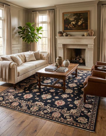 7' x 10' Hand Knotted Ziegler Rug