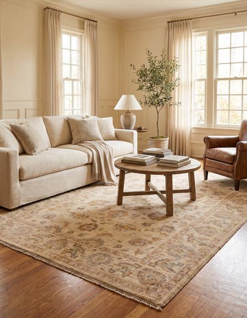 5' 9 x 8' 5 Hand Knotted Ziegler Rug