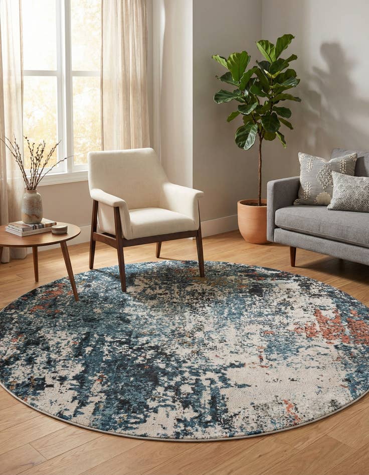 Detail image of 7' x 7' Leipzig Round Rug