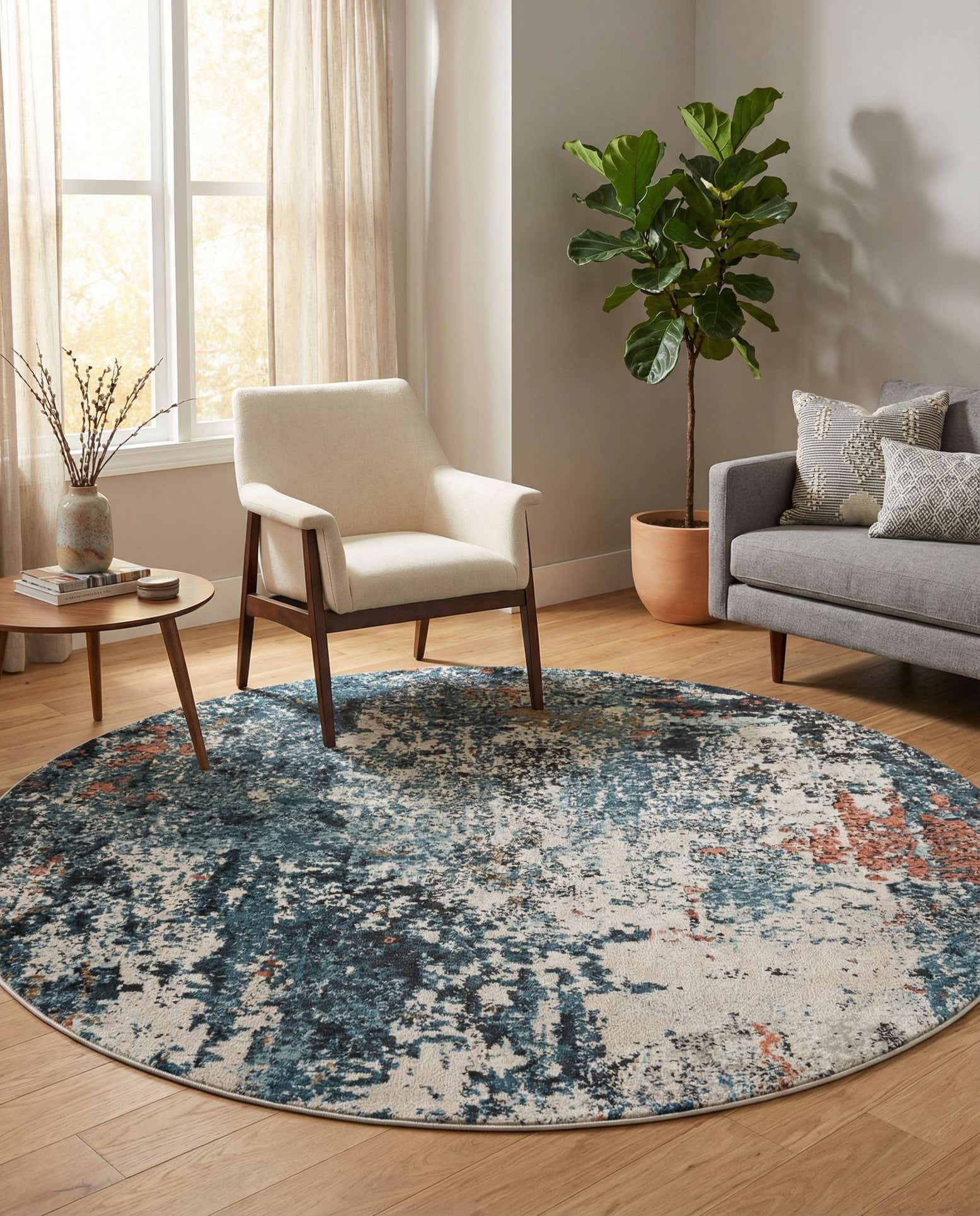 7' x 7' Leipzig Round Rug