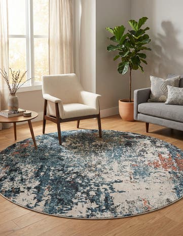 7' x 7' Leipzig Round Rug