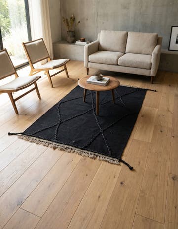 3' 7 x 5' 2 Hand Woven Kilim Modern Wool Rug