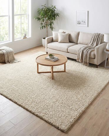  10' x 10' Soft Solid Shag Square Rug