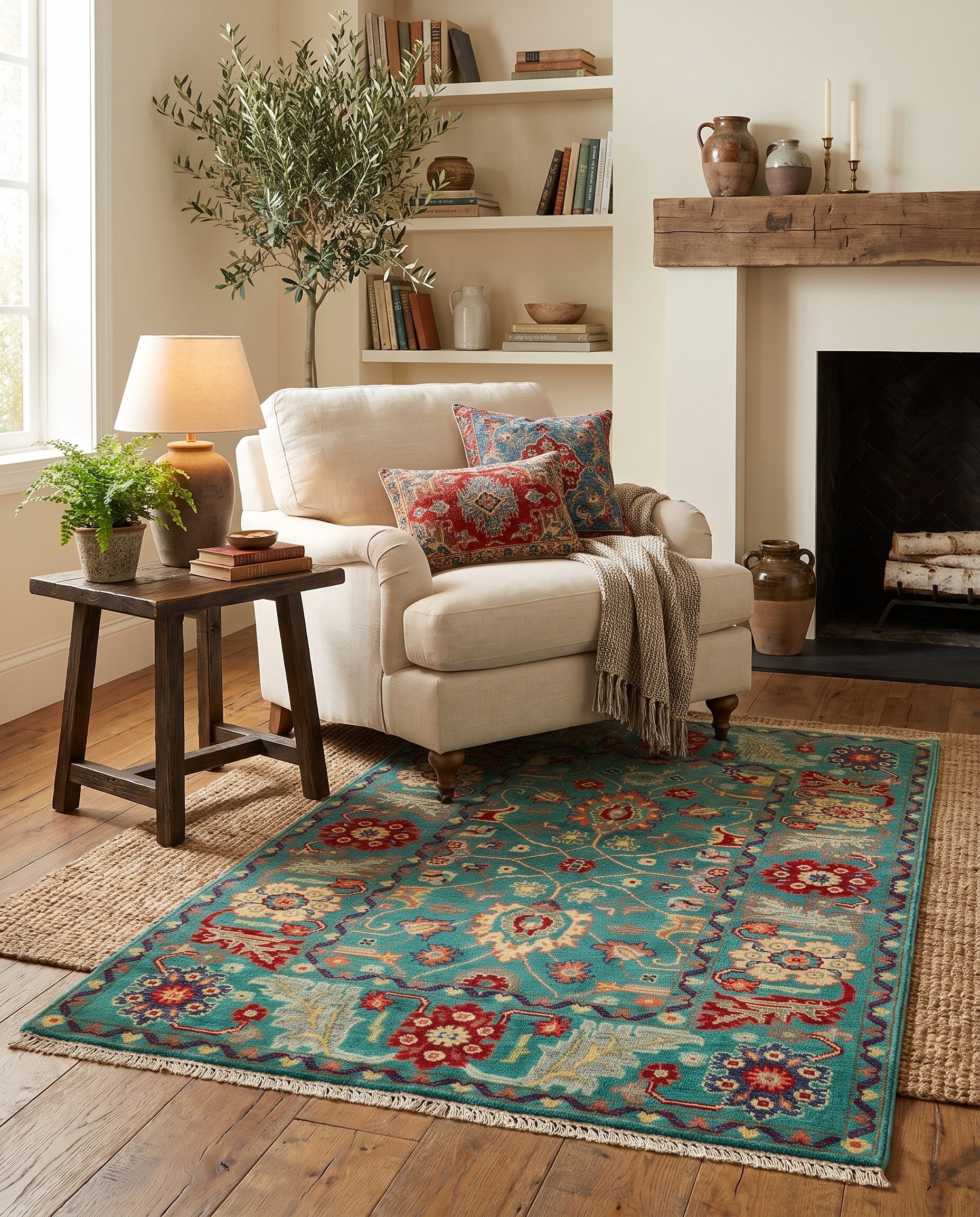 3' 2 x 4' 11 Hand Knotted Kazak Rug
