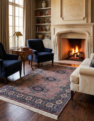 4' 4 x 7' 1 Hand Knotted Bokhara Oriental Rug