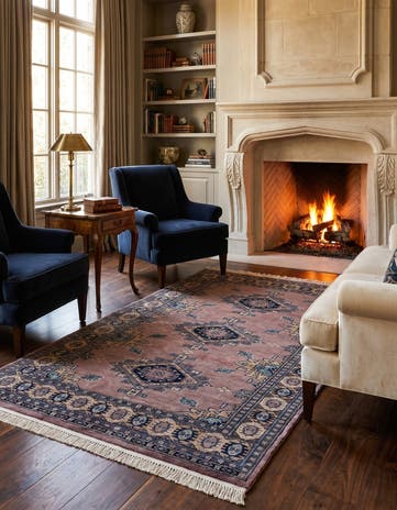 4' 4 x 7' 1 Hand Knotted Bokhara Oriental Rug