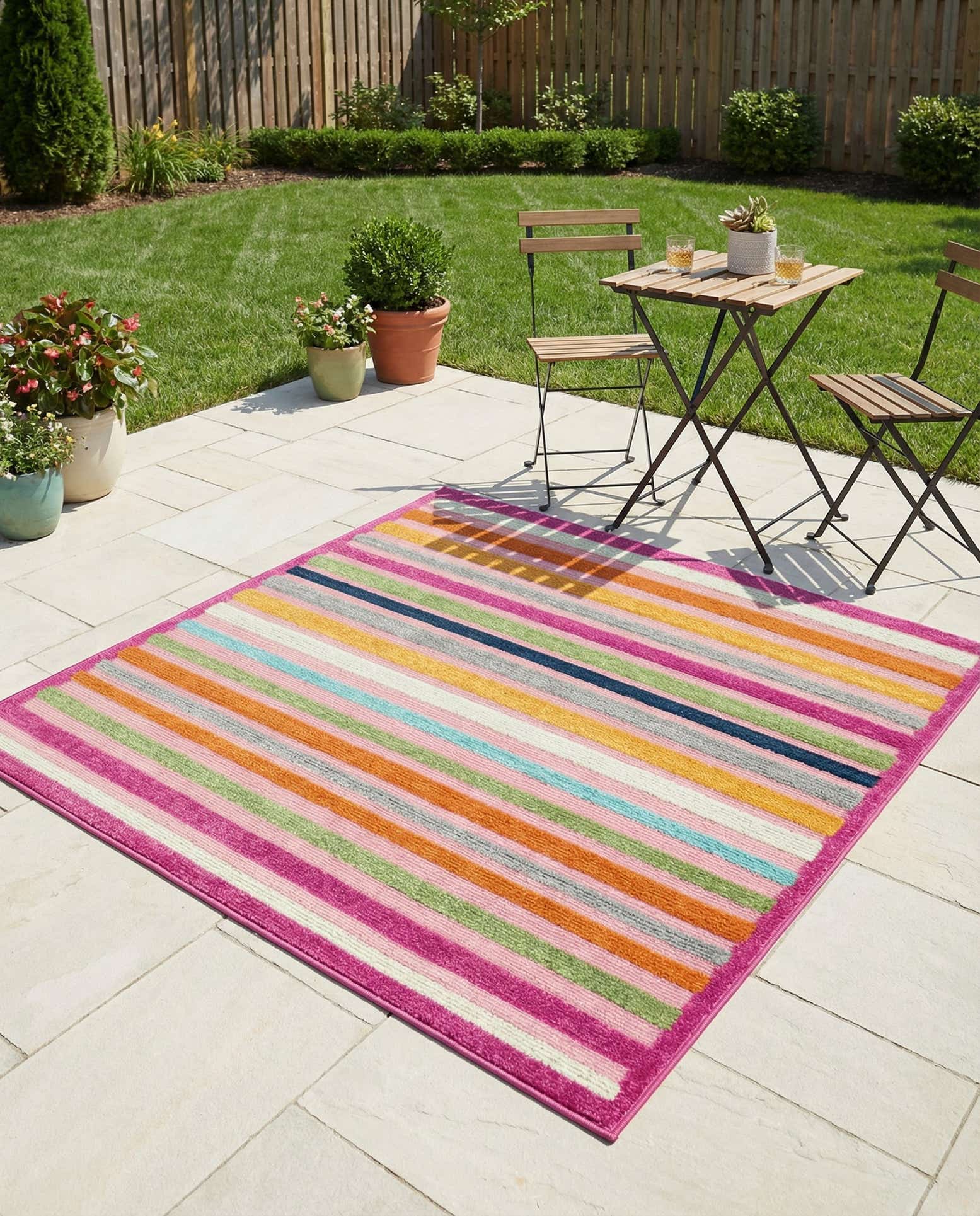 5' 3 x 5' 3 Easy-Clean Aruba Indoor / Outdoor Square Rug