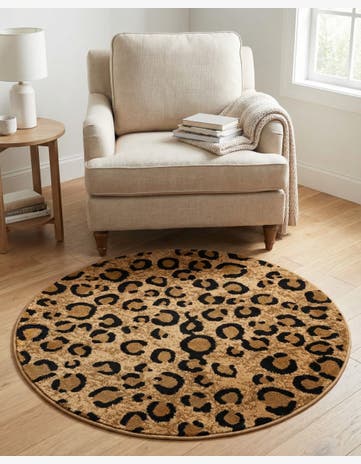 3' 1 x 3' 1 Safari Round Rug