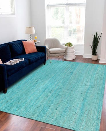  5' 1 x 8'  Hand Braided Jute Rug