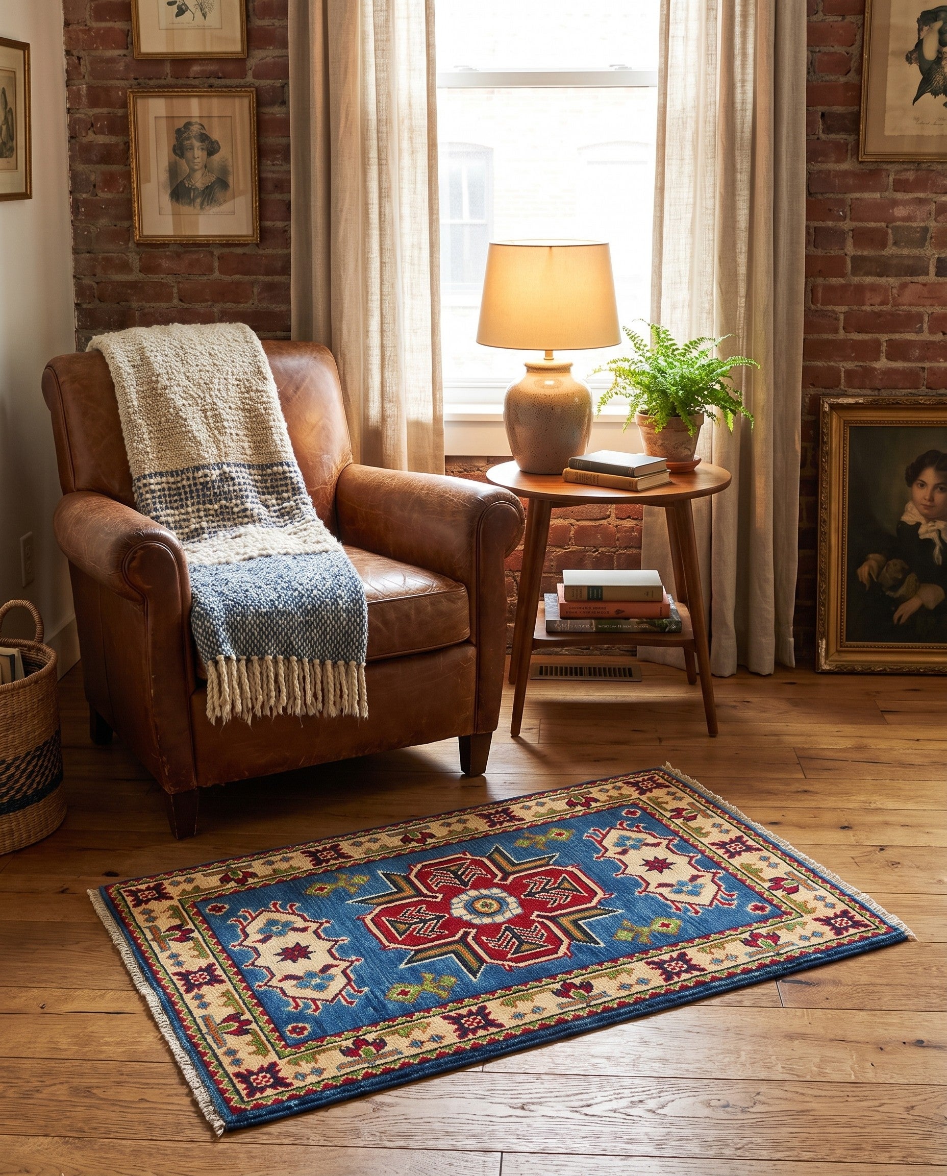 2' x 3' Hand Knotted Kazak Rug