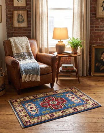 2' x 3' Hand Knotted Kazak Rug