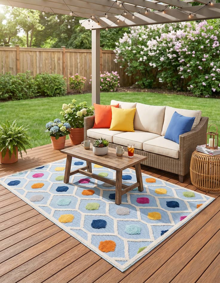 Detail image of 4' x 6' Easy-Clean Aruba Indoor / Outdoor Rug