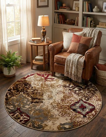 4' x 4' Cafe Round Rug