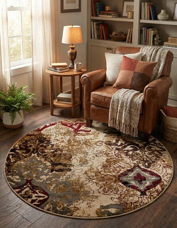 4' x 4' Cafe Round Rug