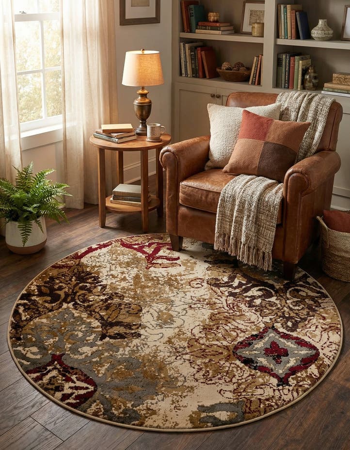 4' x 4' Cafe Round Rug
