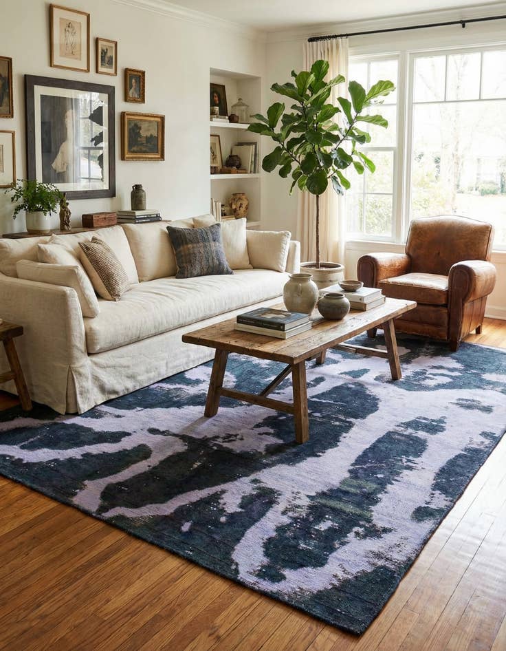 Detail image of 5' x 6' 7 Hand Knotted Ultra Vintage Persian Wool Rug